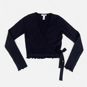 RSQ Black Wrap Cardigan